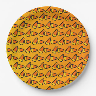 Candy Corn Halloween Party  Paper Plate