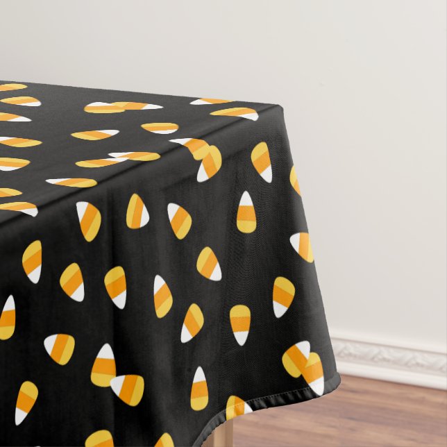 Candy Corn Halloween Party Tablecloth (In Situ)