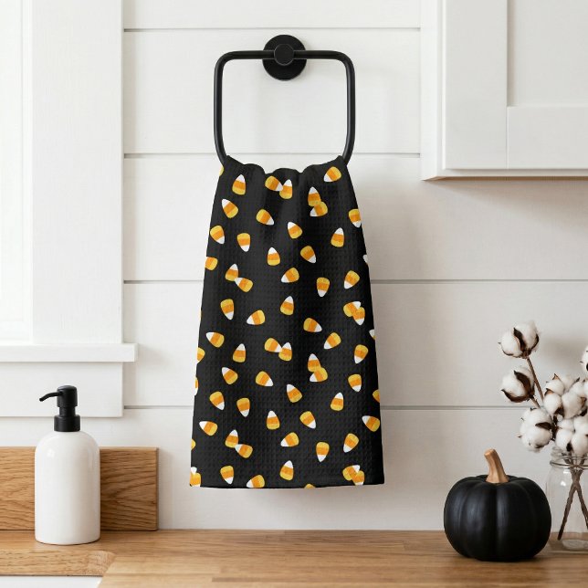 Candy Corn Halloween Party Tea Towel (Creator Uploaded)