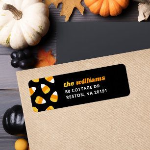 Candy Corn Halloween Return Address Label