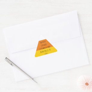 Candy Corn Halloween Return Address Triangle Sticker