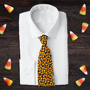 Candy Corn Halloween Tie