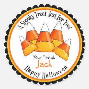 Candy Corn  Halloween Treat Stickers