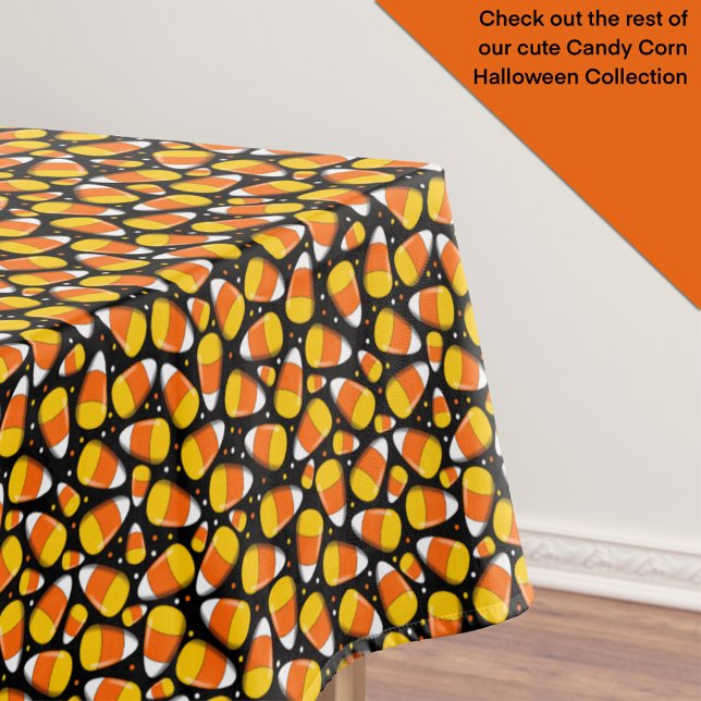 Candy Corn Halloween Trick or Treat Pattern Tablecloth (Creator Uploaded)