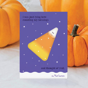 Candy Corn Happy Fall Holiday Card