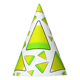 Candy Corn in Green & Yellow Party Hat