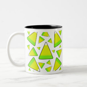 Candy Corn in Green & Yellow Two-Tone Coffee Mug