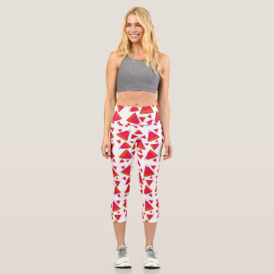 Candy Corn in Reds Capri Leggings