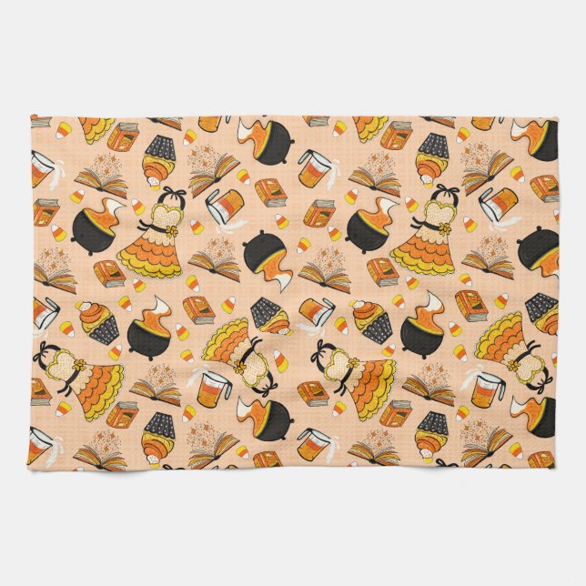 Candy corn Magic Kitchen Towel (Horizontal)