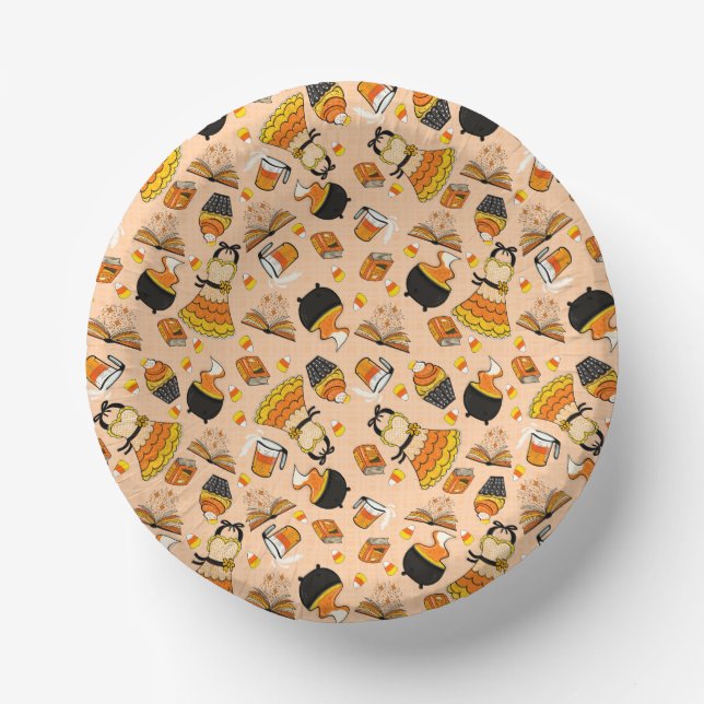 Candy Corn Magic Paper Bowl Plate (Front)