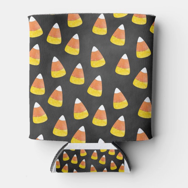 candy corn mania in black can cooler (Front)