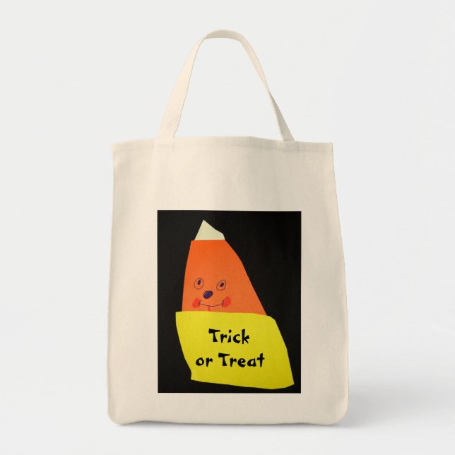 Candy Corn Monster Tote Bag (Front)