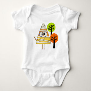 Candy Corn Mummy Halloween Baby Bodysuit