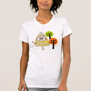 Candy Corn Mummy Halloween T-Shirt
