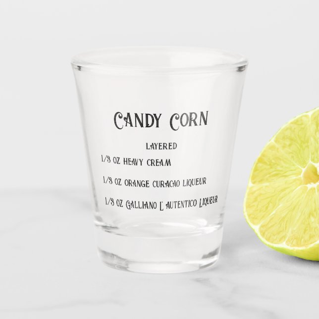 Candy Corn Novelty Petal Press Co Shot Glass  (Front)