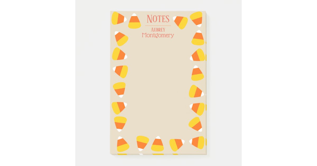 Candy Corn | Personalised Post-it Notes | Zazzle