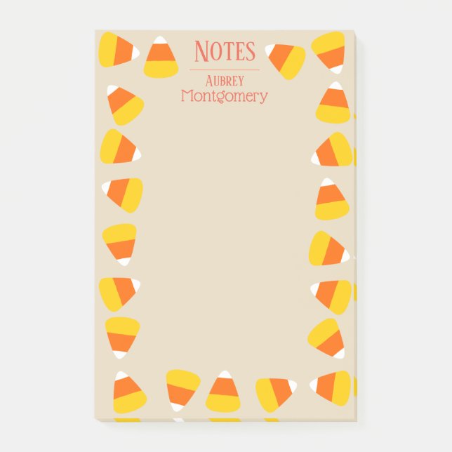 Candy Corn | Personalised Post-it Notes (Front)