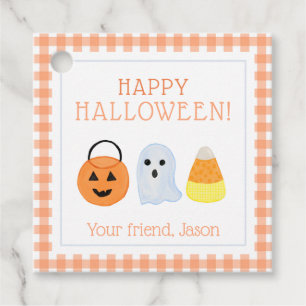 Candy Corn, Pumpkin Ghost Halloween Trick or Treat Favour Tags