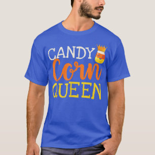 Candy Corn Queen Cute Halloween Kawaii Crown Girl T-Shirt
