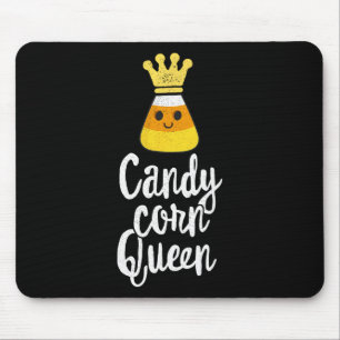 Candy Corn Queen Cute Halloween Kawaii Crown Mouse Pad