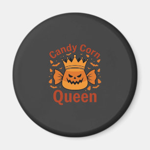 Candy Corn Queen Halloween Crown Bats_1 Magnet
