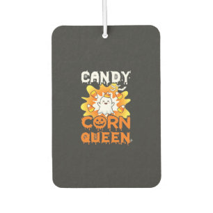 Candy Corn Queen Halloween Ghost Bats Spider Web Car Air Freshener