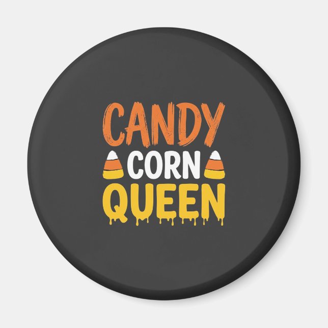 Candy Corn Queen Halloween Graphic_1 Magnet (Front)