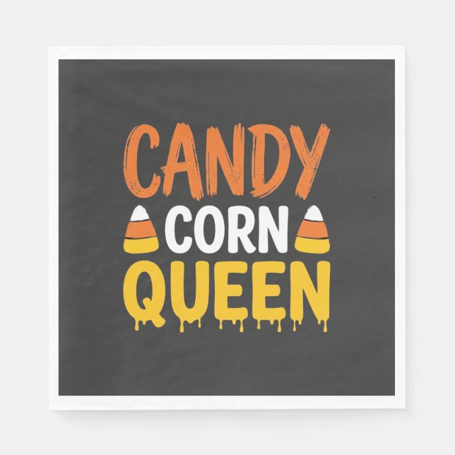 Candy Corn Queen Halloween Graphic_1 Napkin (Front)