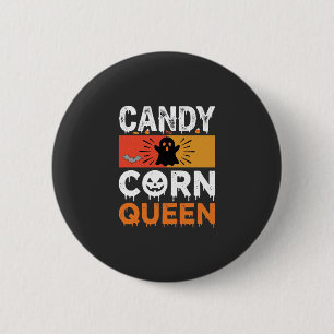 Candy Corn Queen Halloween SVG Design 6 Cm Round Badge