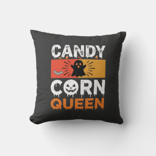 Candy Corn Queen Halloween SVG Design Cushion