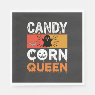 Candy Corn Queen Halloween SVG Design Napkin