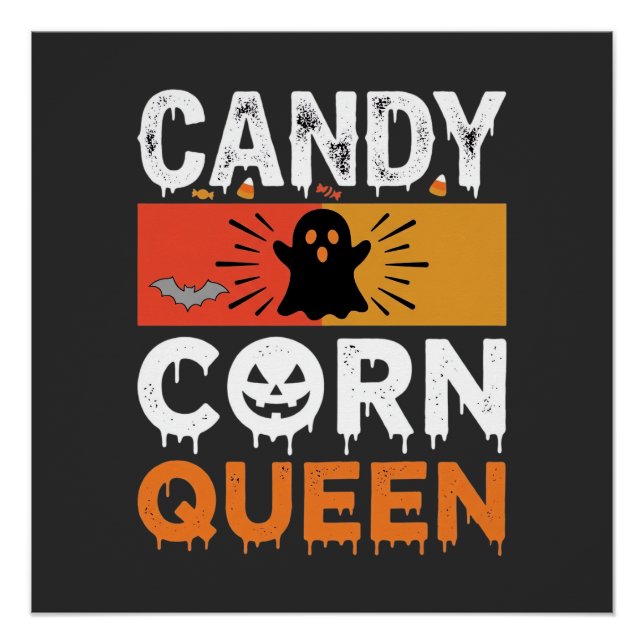 Candy Corn Queen Halloween SVG Design Poster (Front)