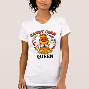 Candy Corn Queen Vintage Halloween Candy Shirt Art