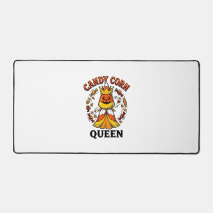 Candy Corn Queen Vintage Halloween Candy Shirt Art Desk Mat