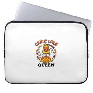 Candy Corn Queen Vintage Halloween Candy Shirt Art Laptop Sleeve