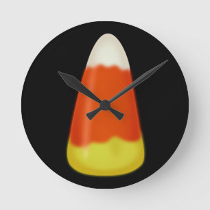 Candy Corn Round Clock