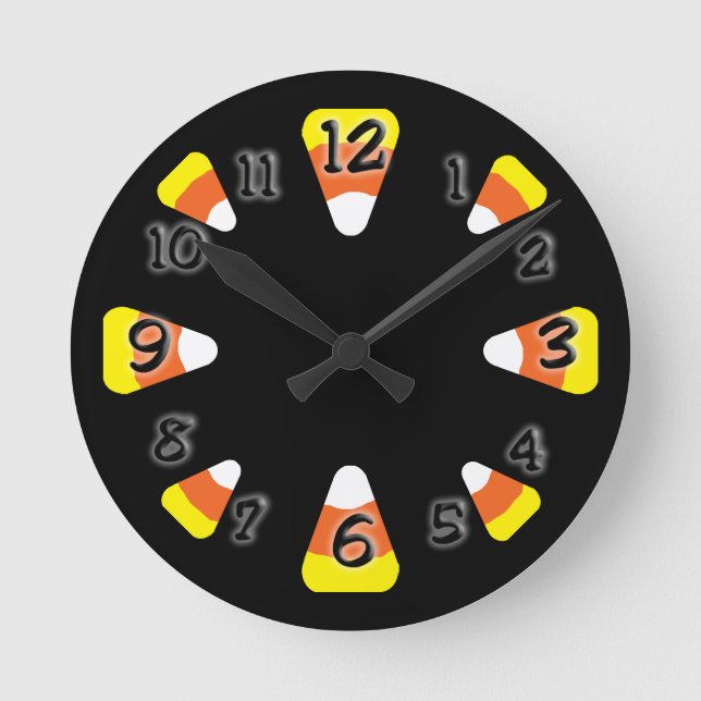 Candy Corn Round Clock (Front)