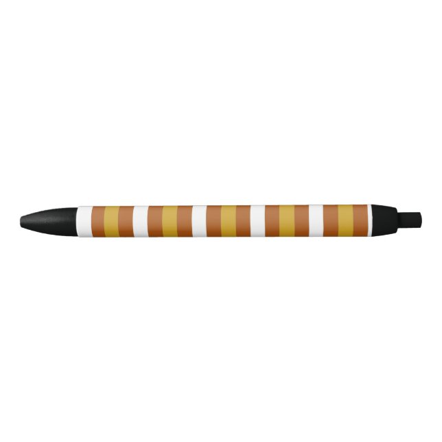 Candy Corn Stripes Black Ink Pen (Front)