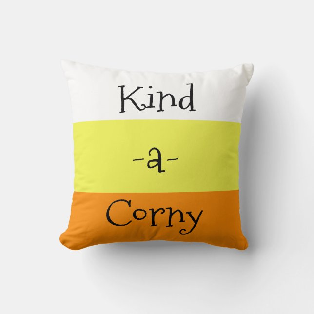 Candy Corn Throw Pillow (Front)