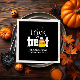 Candy Corn Trick or Treat Cute Custom Napkin