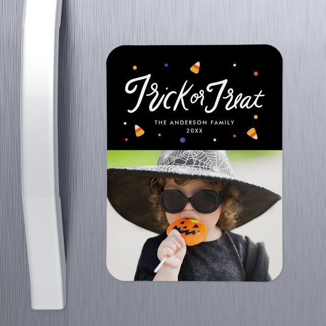 Candy Corn Trick or Treat Photo Halloween Magnet (Creator Uploaded)