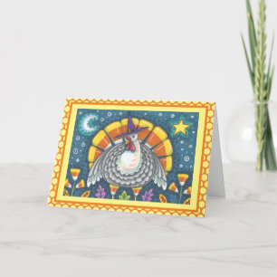 CANDY CORN TURKEY THANKSGIVING GREETING CARD Verse