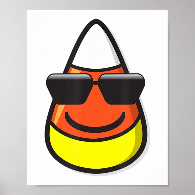 Candy Corn Wearing Sunglasses  Poster (Front)