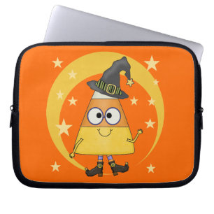 Candy Corn Witch Halloween Laptop Sleeve
