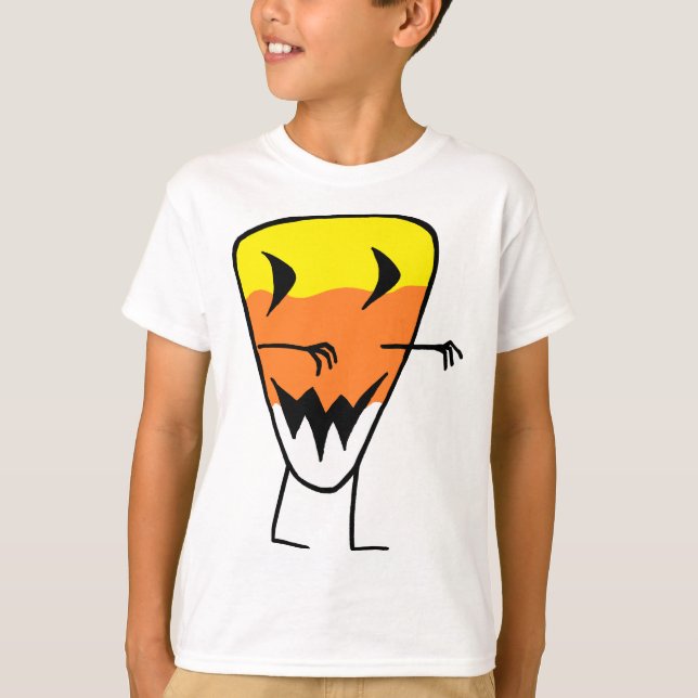 Candy Corn Zombie T-Shirt Halloween Kids Tees (Front)