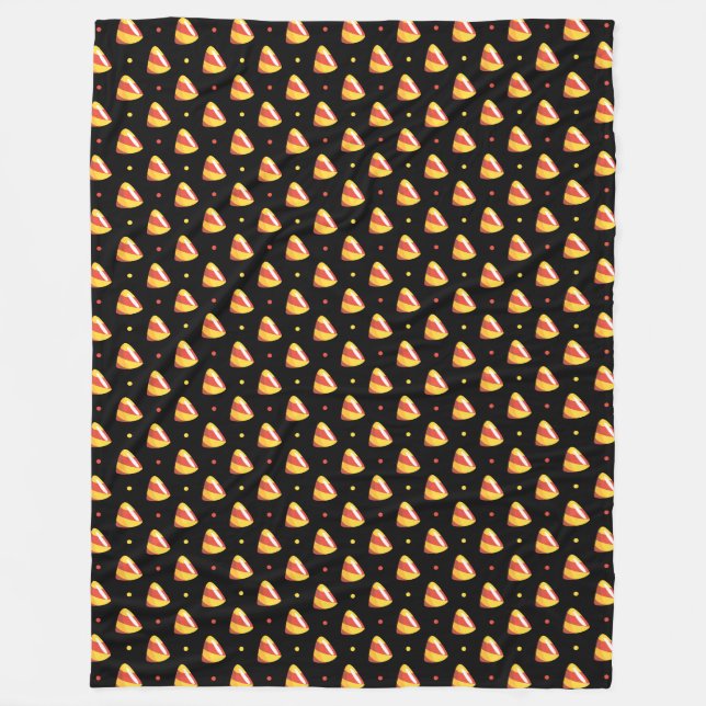 candy corns halloween candy pattern fleece blanket (Front)