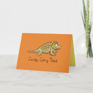 Candy Corny Toad - Funny Halloween Greeting Card
