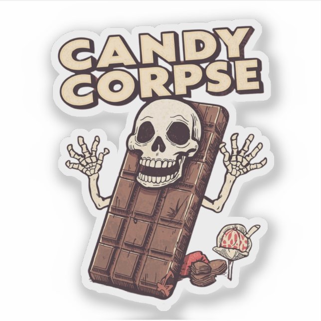 Candy Corpse Funny Halloween Candy Pun  (Front)