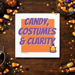 Candy, Costumes & Clarity | Halloween Sober Party  Napkin
