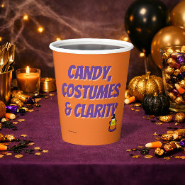 Candy, Costumes & Clarity | Halloween Sober Party  Paper Cups